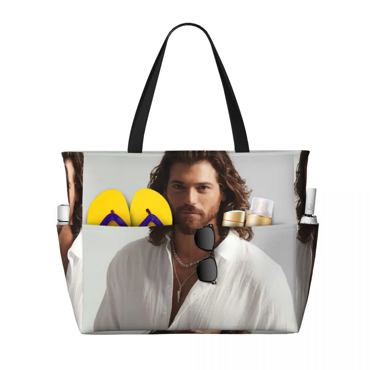 Yoga Fitness Gym Photos - Bolso de mano grande con foto