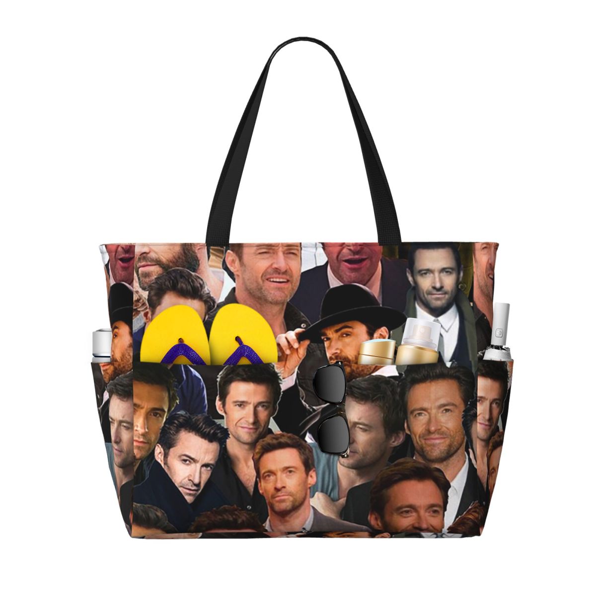 Yoga Fitness Gym Photos - Bolso de mano con collage de