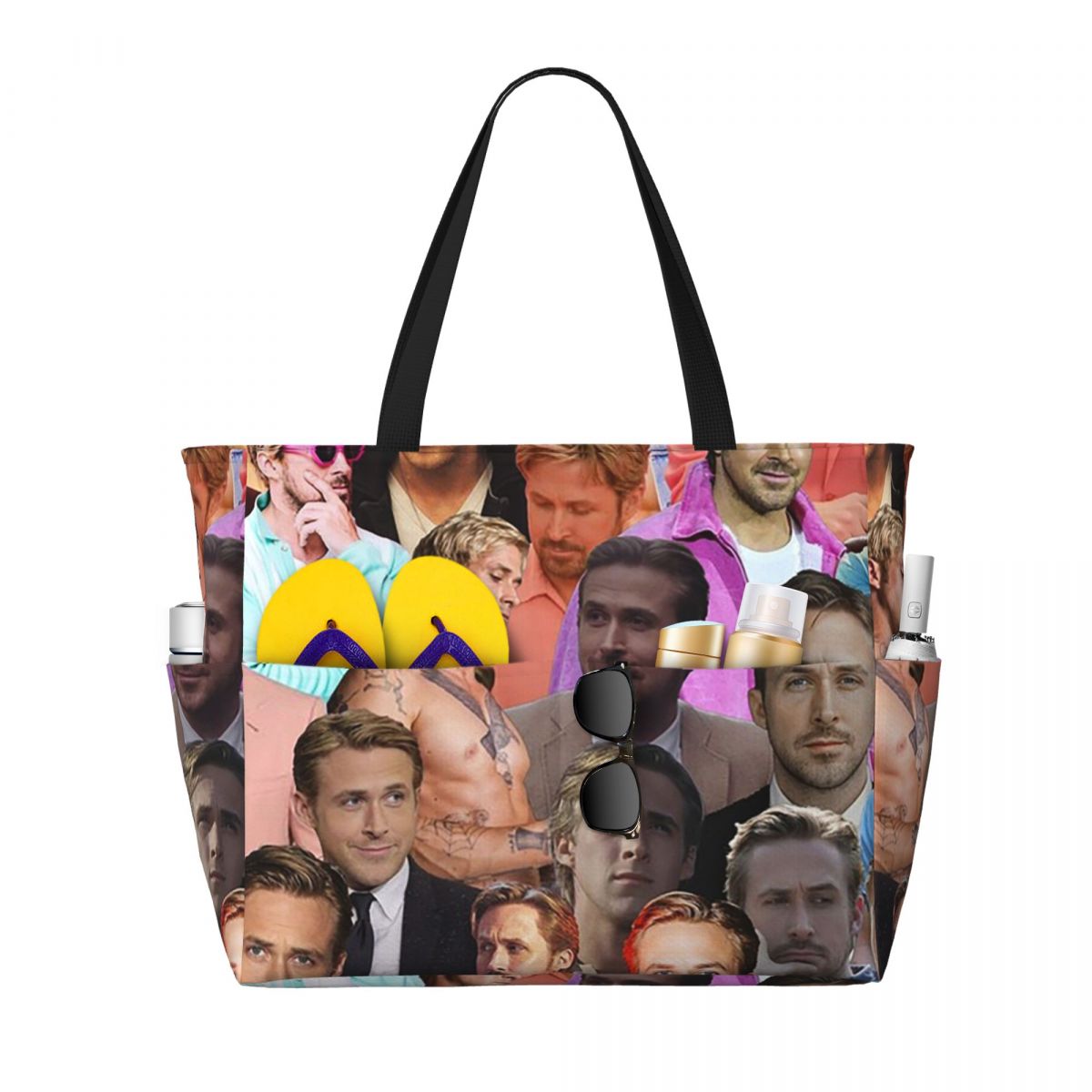 Yoga Fitness Gym Photos - Bolso de mano con collage de