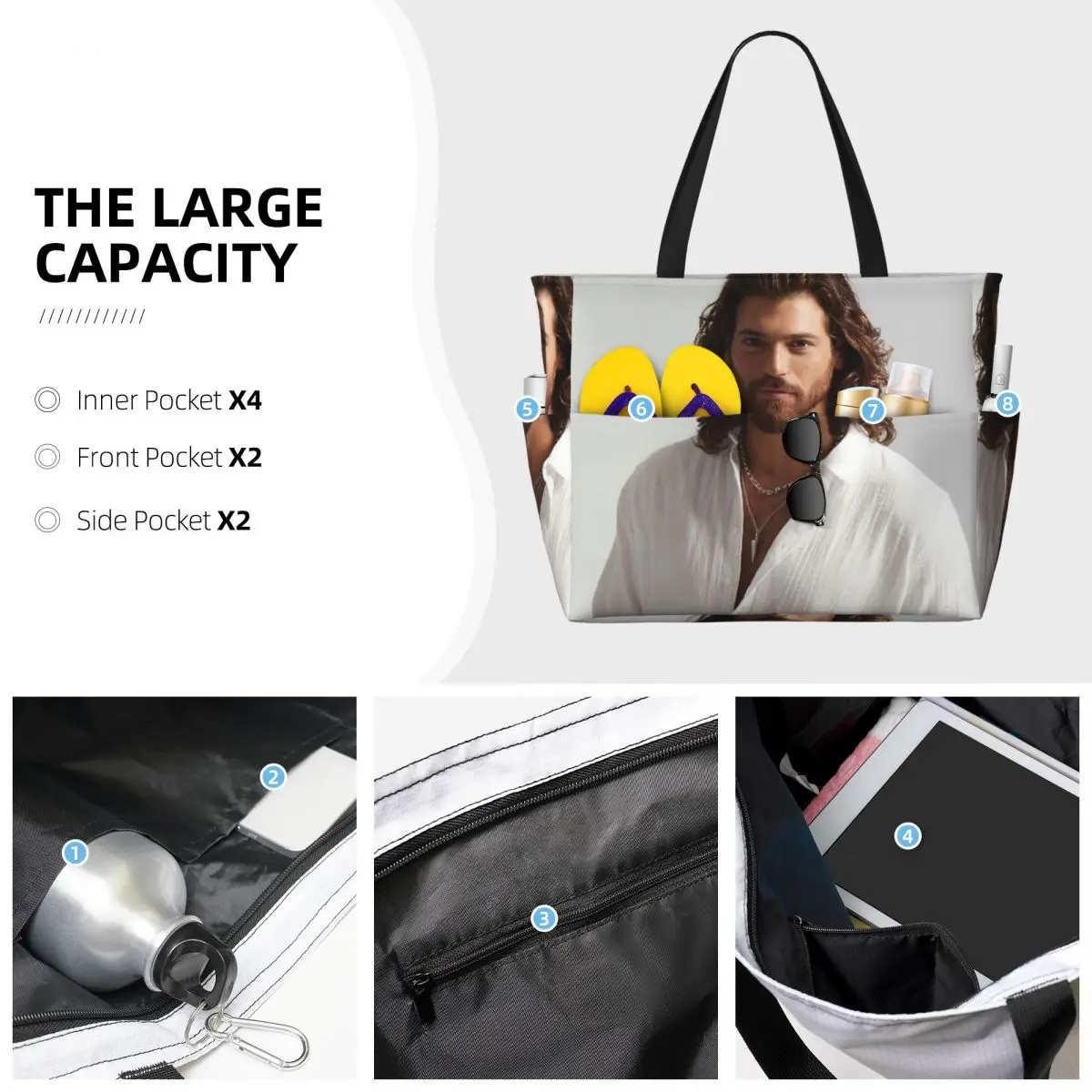 Bolso de mano grande con foto  - Yoga Fitness Gym Photos reseña y precio