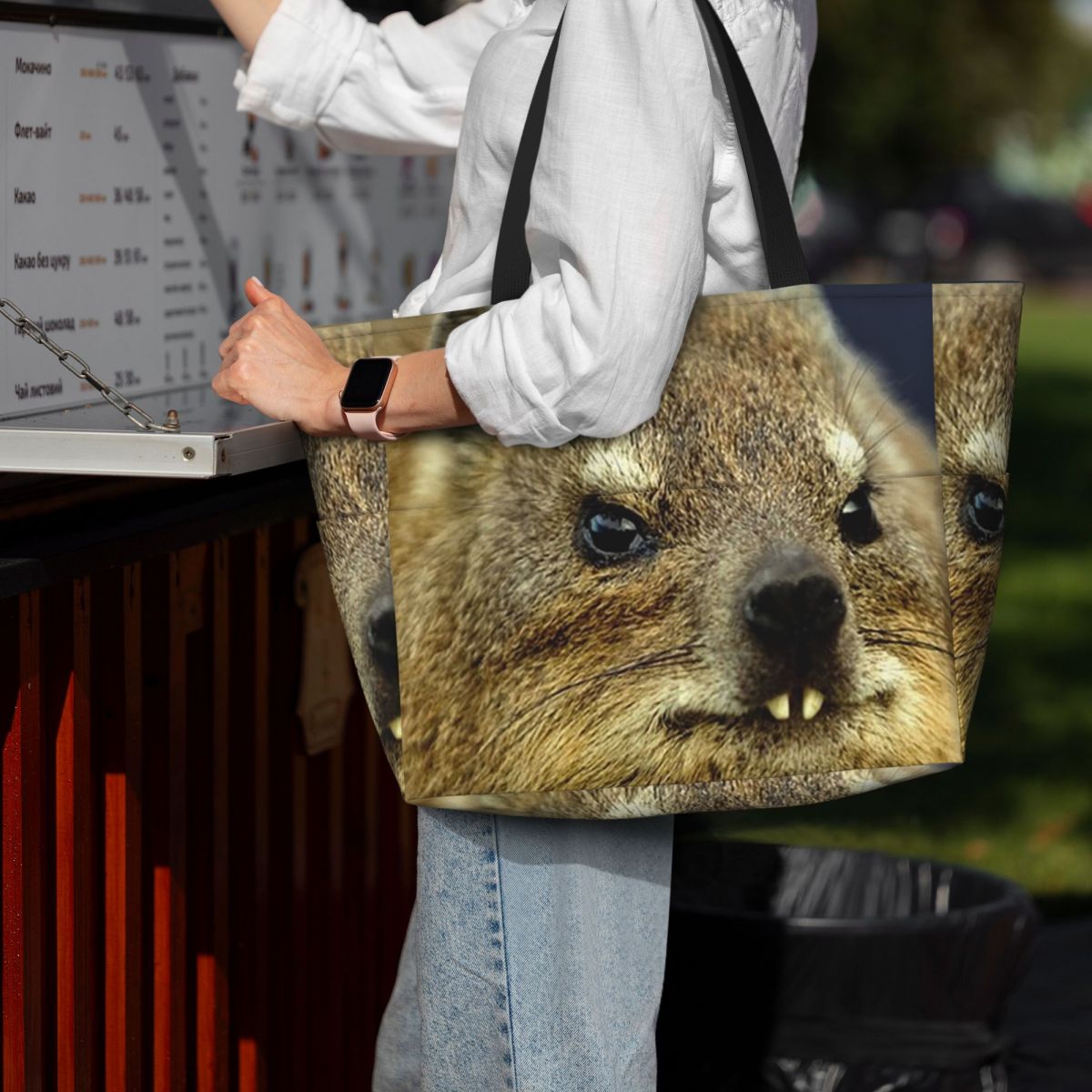 Rock Hyrax Photo Beach Tote Ba - Yoga Fitness Gym Photos reseña y precio