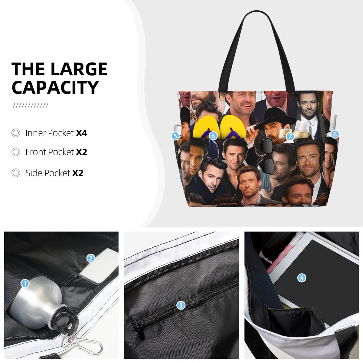 Bolso de mano con collage de f - Yoga Fitness Gym Photos reseña y precio