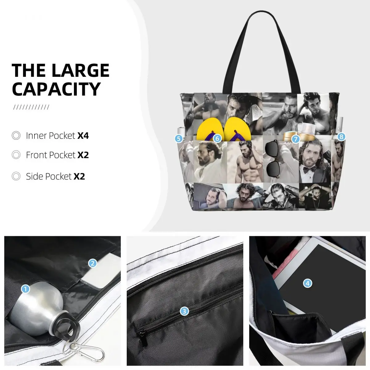 Bolso de mano grande con foto  - Yoga Fitness Gym Photos reseña y precio