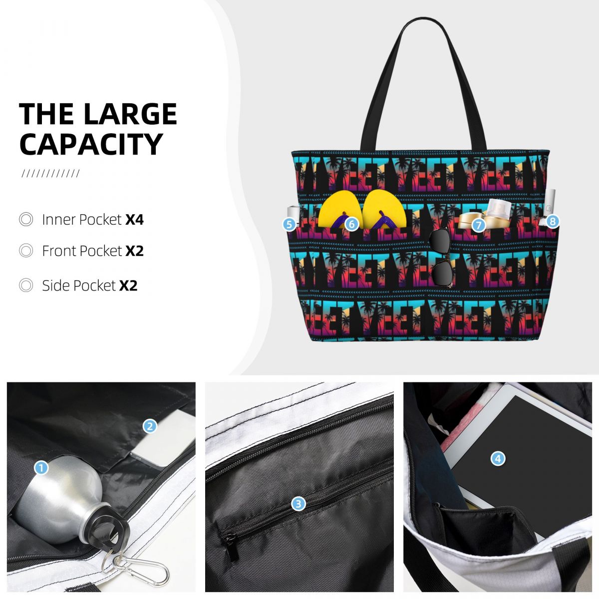 Bolsa de Playa Coconut Photo J - Yoga Fitness Gym Photos reseña y precio