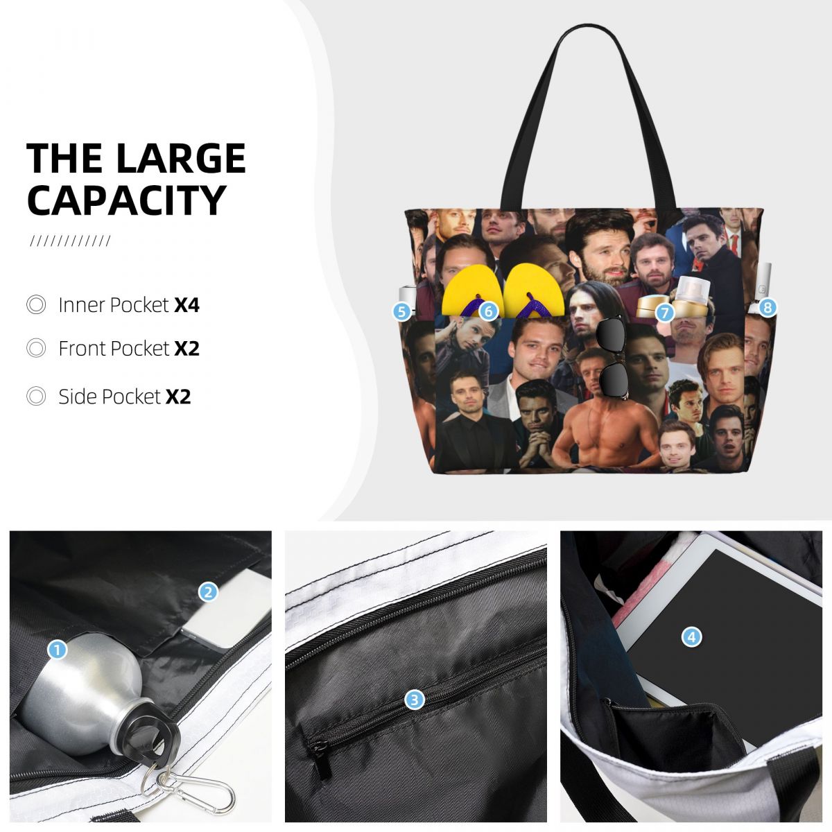 Sebastian Stan-Bolso de playa  - Yoga Fitness Gym Photos reseña y precio