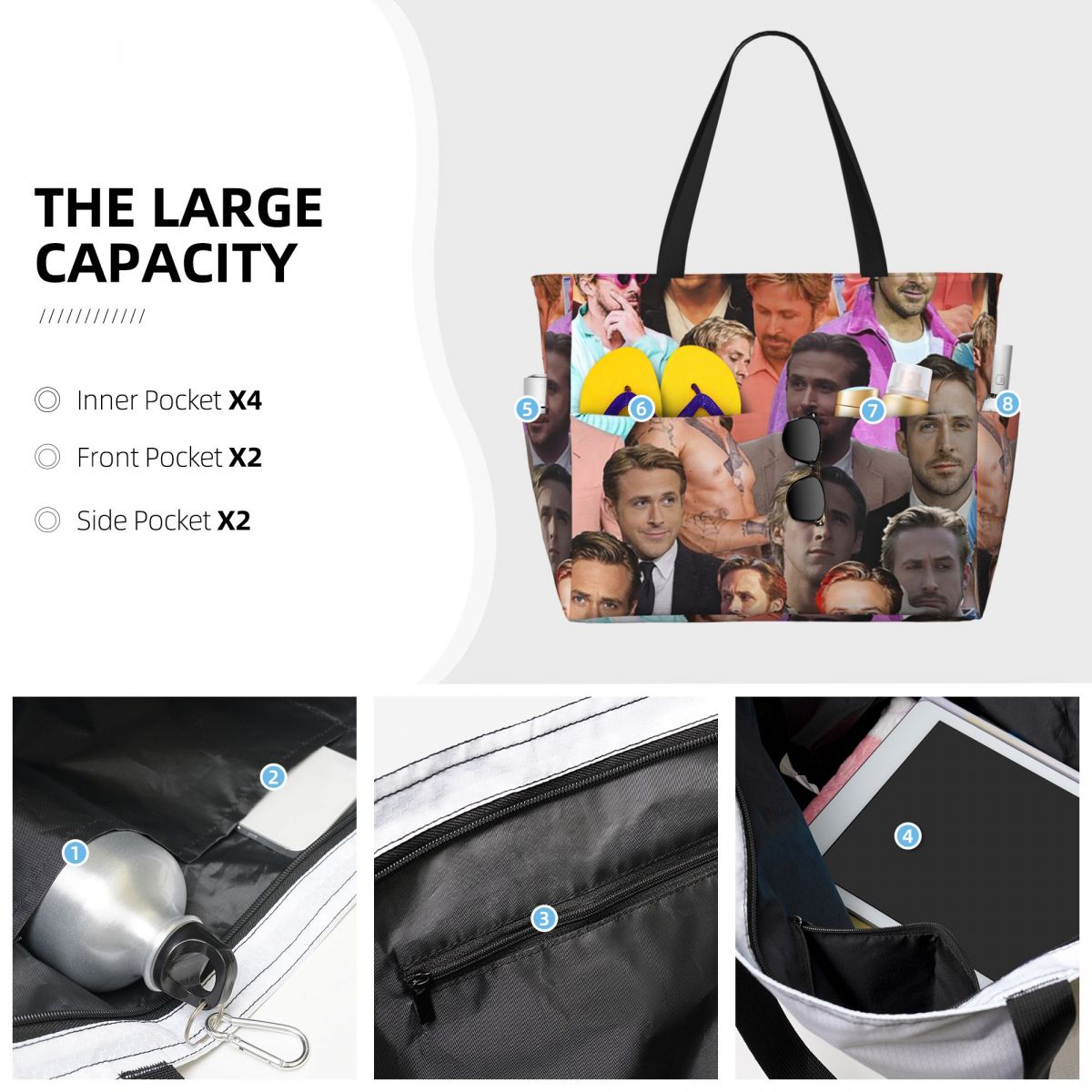 Bolso de mano con collage de f - Yoga Fitness Gym Photos reseña y precio