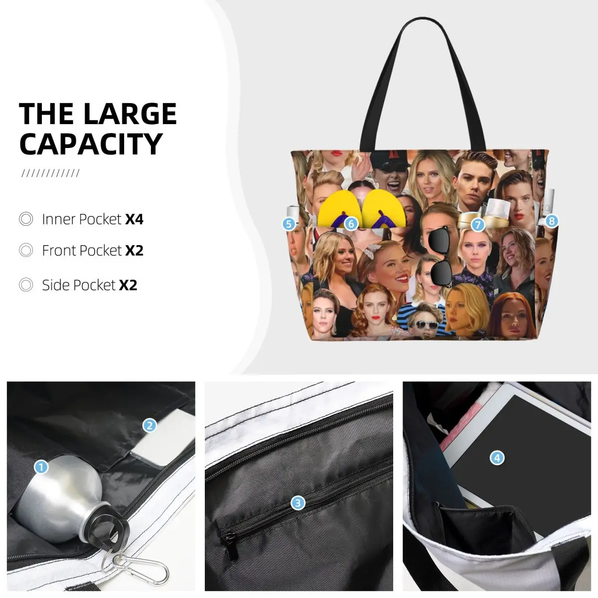 Bolso de mano con collage de f - Yoga Fitness Gym Photos reseña y precio