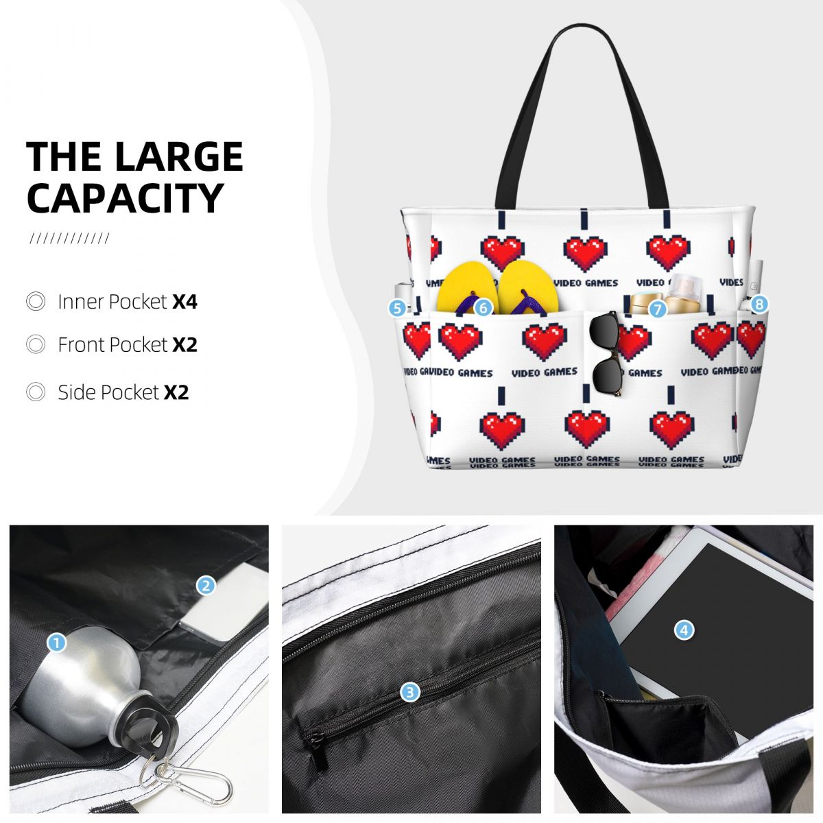 Bolso de playa I Heart Video G - Yoga Fitness Videos Free reseña y precio